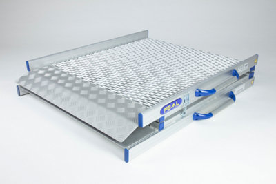 The Ramp People Folding Van Ramp 2.5M 400Kg Capacity Mesh Loading Ramp Aluminium from B&Q