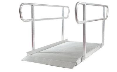The Ramp People Wheelchair Ramp With Handrails 3Ft Solid Aluminium Outdoor Ramp For WalkersRollators And Wheelchairs from B&Q