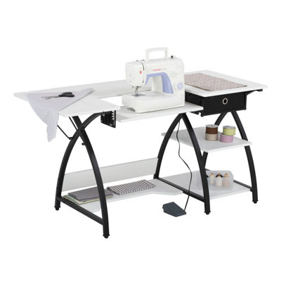 Sewing Online Comet Sewing Desk With Drawer And Shelf 144 X 60 X 76 CmSew Ready 13333 from B&Q