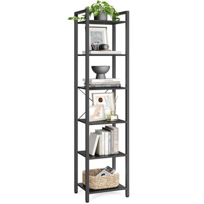 Vasagle 6-Tier BookshelfBookcaseShelving UnitFor OfficeStudyLiving RoomBedroom30 X 40 X 187.5 CmIndustrialEbony from B&Q