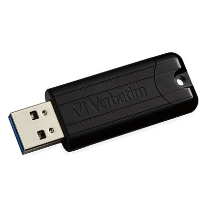Verbatim 49317 32Gb Store'n'go Pinstripe Usb 3.0 Flash Drive, Black