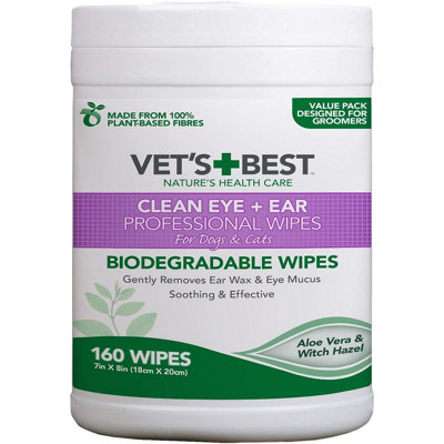 Vets Best Vet's Best Clean Eye & Ear Wipes For Dogs & Cats 160 Pack from B&Q