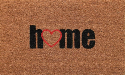 Coco & Coir Coco&coir Door Mat Thick Coir Eco-Friendly Indoor Outdoor Heavy Duty Home Series Entrance Door Mat 45 X 75 Cm Love Home from B&Q