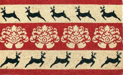 Coco & Coir Coco&coir Door Mat Eco-Friendly Indoor Outdoor Heavy Duty Christmas Themed Entrance Door Mat 45 X 75 Cm Vintage Christmas from B&Q