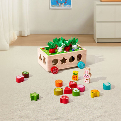 Living And Home Kid Toy Toddler Play Set Wooden Montessori Sorting & Stacking Toy,shape Recognition & Fine Motor Skill Development For Kid from B&Q