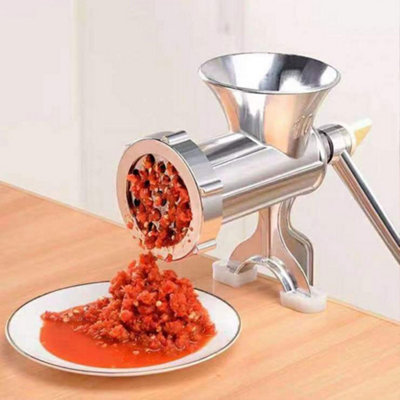 Living And Home Small Manual Aluminium Alloy Kitchen Meat Mincer from B&Q