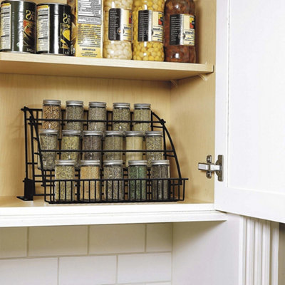 Living And Home 3 Tier Kitchen Pull Down Integrated Spice Rack Organizer For Cabinet from B&Q
