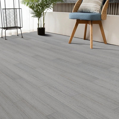 Garden Sanctuary Grey Wood Grain Effect Self Adhesive Vinyl Flooring Planks Peel And Stick Flooring Tiles 36Pcs/pack from B&Q