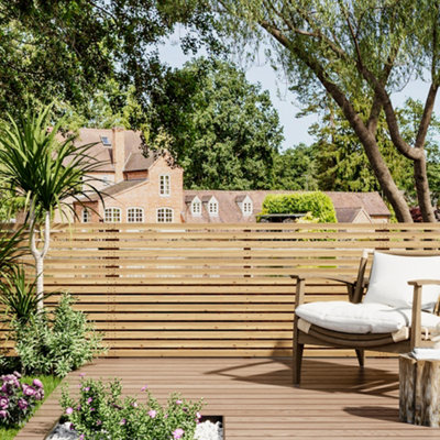 Garden Sanctuary Overlap Wooden Fence Panel For Patio Landscaping 90Cm X 180Cm from B&Q