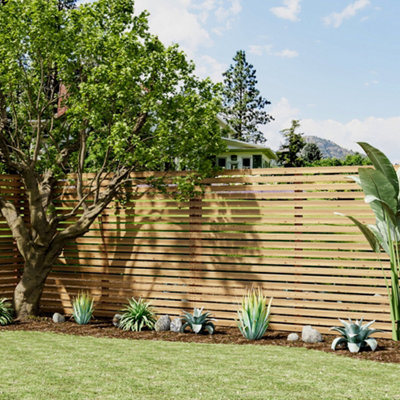 Garden Sanctuary Pine Wooden Garden Fence Panel Privacy Picket Fence W 180Cm X H 120Cm from B&Q
