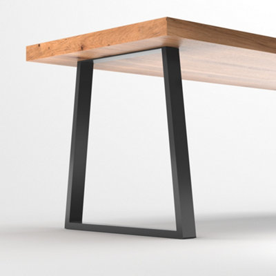 Garden Sanctuary Black Furniture Legs Trapezoidal Metal Table Legs For Home Diy,2Pcs,w81 X H 71 Cm from B&Q
