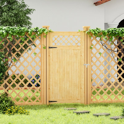 Garden Sanctuary Freestanding Garden Gate Outdoor Entrance Wooden Fence Gate With Latch 90Cm X 180Cm from B&Q