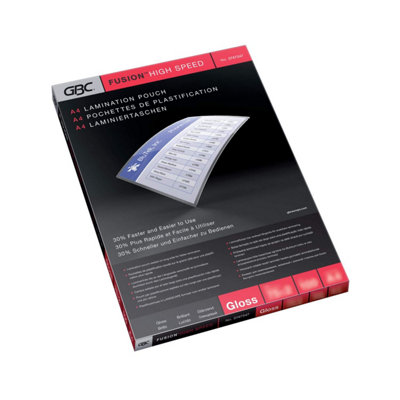 Gbc A4 2X75 Micron Highspeed Gloss Laminating PouchesPack Of 100 from B&Q