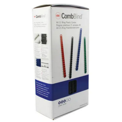 GBC  Black CombBind 12mm Binding Combs (100 Pack) - Image 6