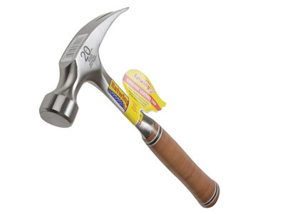 Estwing E20s Straight Claw Hammer - Leather Grip 560G (20Oz)
