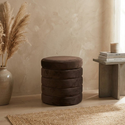 B&Q -  Noe Velvet Coffee Storage Stool