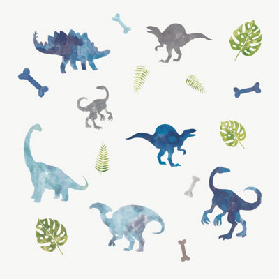 Roommates Watercolor Dinosaur Peel & Stick Wall Decals from B&Q
