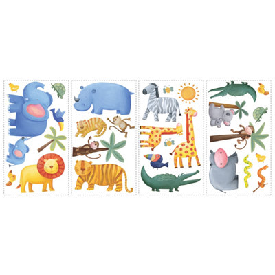 Roommates Multicolor Jungle Adventure Wall Decals from B&Q