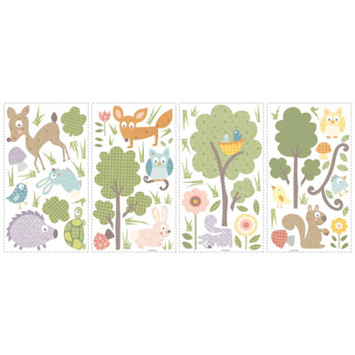 Roommates Multicolor Woodland Animals Wall Decals from B&Q