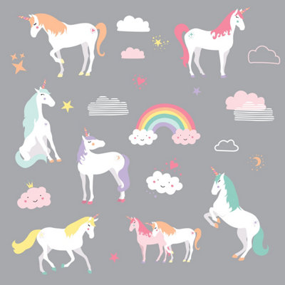 Roommates Unicorn Magic Peel & Stick Wall Decals from B&Q