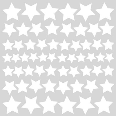 Roommates White Glow In The Dark Stars Wall Decals from B&Q