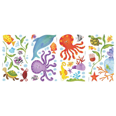 Roommates Multicolor Adventures Under The Sea Wall Decals from B&Q
