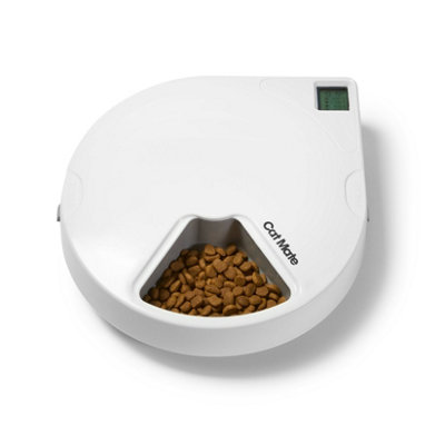 Cat Mate Five-Meal Automatic Pet Feeder With Digital Timer White C500 (365) from B&Q