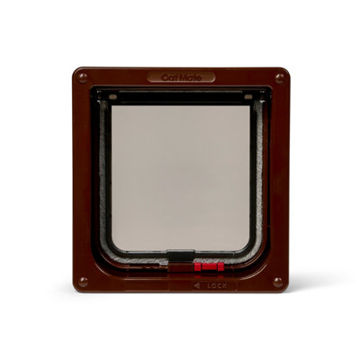 Cat Mate Brown Lockable Cat Flap With Door Liner To 50mm (2 Inches) (234B) from B&Q