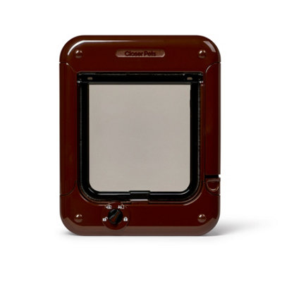 Cat Mate Cat Flap With 4 Way Manual Lock - Brown - 358b