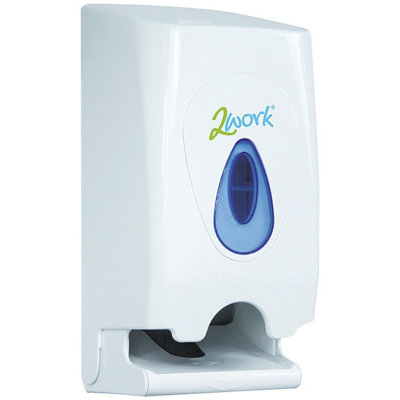 2Work Twin Toilet Roll Dispenser White Cpd43612 from B&Q