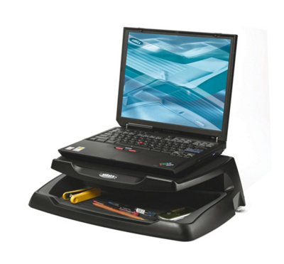 Q-Connect Laptop And Lcd Monitor Stand Black Kf04553
