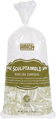 Amaco Sculptamold Modelling Compound 3lb (1.36kg) White - Image 2