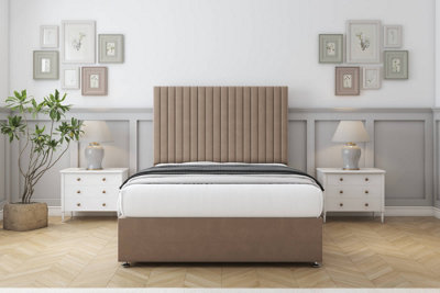 Comfort Denver Mink Plush Divan Bed Set No Drawers26" Strutted 2'6 Small Single from B&Q