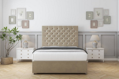 Comfort Winslow Almond Coniston Divan Bed Set No Drawers26" Strutted 2'6 Small Single from B&Q