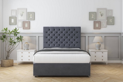Comfort Winslow Steel Plush Divan Bed Set 2 Drawers Foot-End26" Strutted 5' King from B&Q