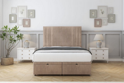 Comfort The Foxy Mink Naples Ottoman Bed Base With 54" Floor Standing Headboard 2'6 Small Single from B&Q