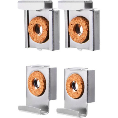 Crl E-Z Mount Chrome Mirror Clips 4-Pack For 6mm Mirrors from B&Q