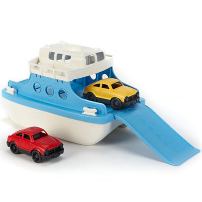 Green Toys Ferry Boat With Mini Cars Bathtub ToyBlue / White from B&Q