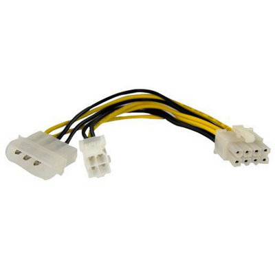 Startech.com 6In 4 Pin To 8 Pin Eps Power Adapter With Lp4 - F/M 065030835435 - Image 8