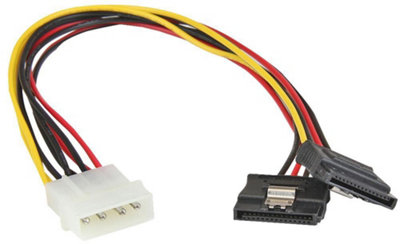 Startech.com Women's 12In Lp4 To 2X Latching Sata Power Y Cable Splitter Adapt - Image 8