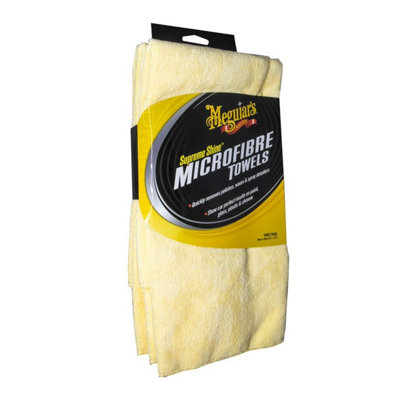 Meguiars Supreme Shine Microfibre Car Cleaning Towels Car Show Finish X3 Pack from B&Q