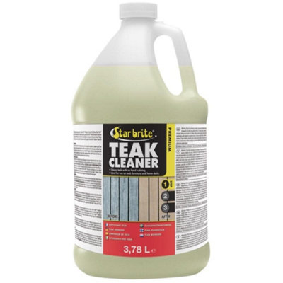 Starbrite Teak Cleaner Step 1 Large Trade Size Wood Cleaner For DeckingFurniture & Teak Surfaces 3.78L from B&Q