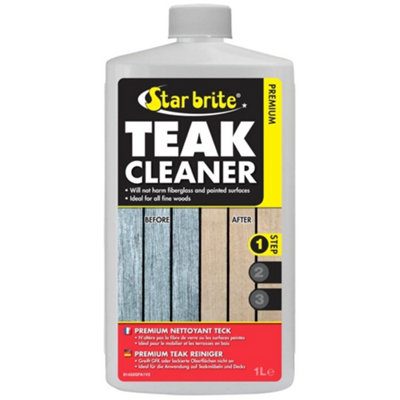 Starbrite Teak Cleaner Step 1 Deep Wood Cleaner For BoatsGarden Furniture & Outdoor Timber 1L from B&Q