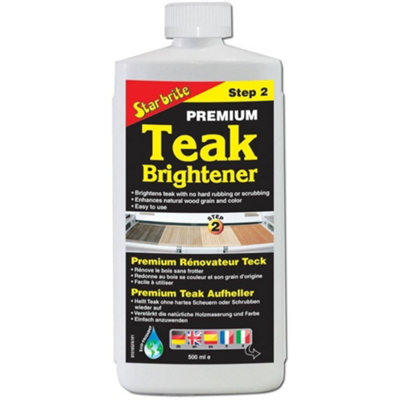 Starbrite Teak Brightener Step 2 Timber Colour Restorer For BoatsPatios & Garden Furniture 500Ml from B&Q