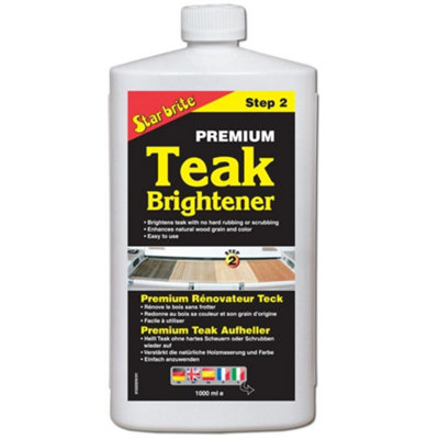 Starbrite Teak Brightener Step 2 Wood Colour Restorer For BoatsGarden Furniture & Outdoor Timber 1L from B&Q