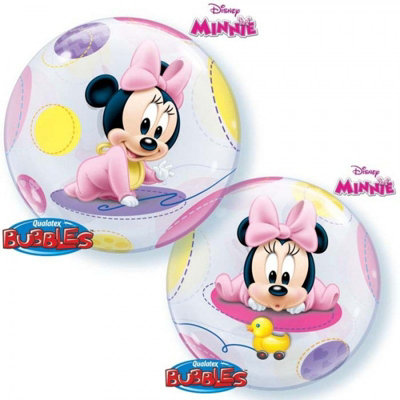 Disney Baby Minnie Mouse 22"/56Cm Bubble Balloon from B&Q