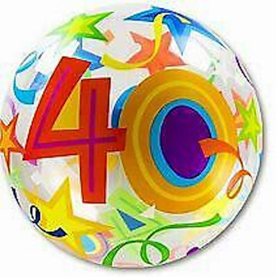Brilliant Stars 40Th 22"/56Cm Bubble Balloon from B&Q