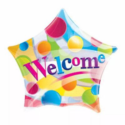 Welcome Star 22"/56Cm Bubble Balloon from B&Q