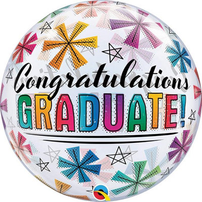 Congratulations Graduate 22"/56Cm Bubble Balloon from B&Q