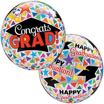 Congrats Graduation 22"/56Cm Bubble Balloon from B&Q